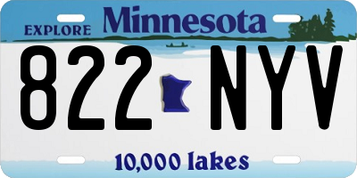 MN license plate 822NYV