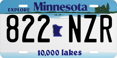 MN license plate 822NZR
