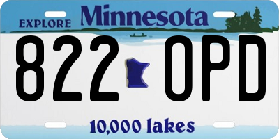 MN license plate 822OPD