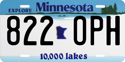 MN license plate 822OPH