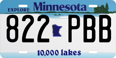 MN license plate 822PBB