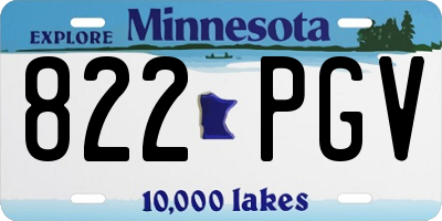 MN license plate 822PGV