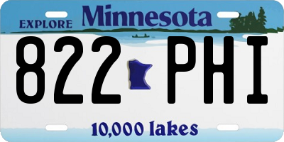 MN license plate 822PHI