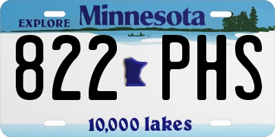 MN license plate 822PHS