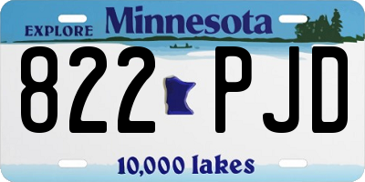 MN license plate 822PJD