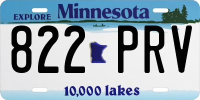 MN license plate 822PRV