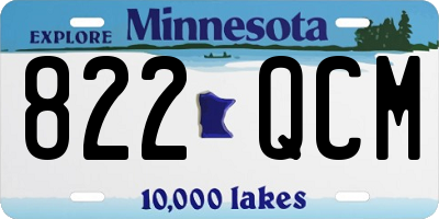 MN license plate 822QCM