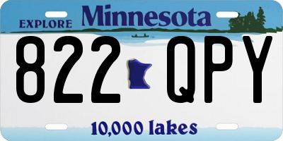 MN license plate 822QPY