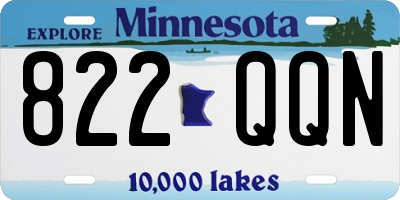 MN license plate 822QQN