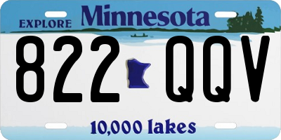 MN license plate 822QQV