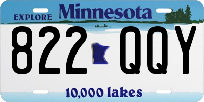 MN license plate 822QQY