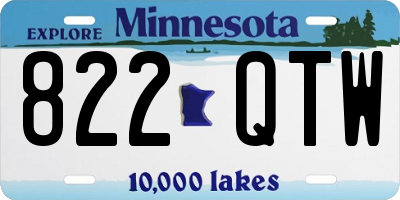 MN license plate 822QTW