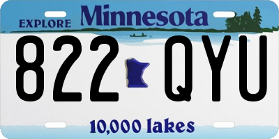 MN license plate 822QYU