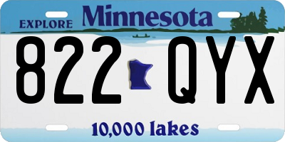 MN license plate 822QYX