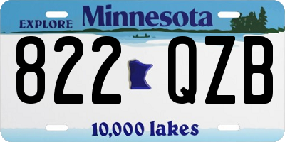 MN license plate 822QZB