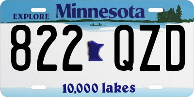 MN license plate 822QZD