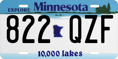 MN license plate 822QZF