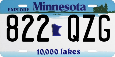 MN license plate 822QZG