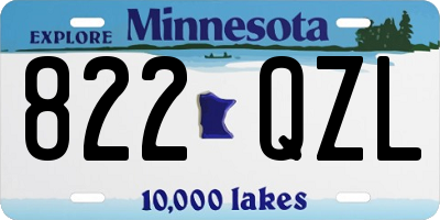 MN license plate 822QZL