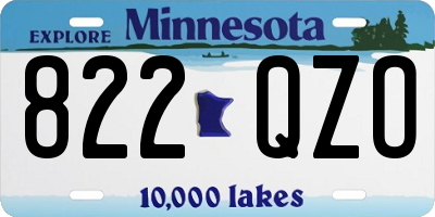 MN license plate 822QZO