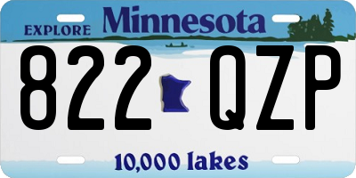 MN license plate 822QZP
