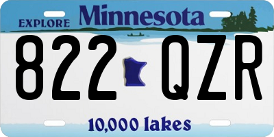 MN license plate 822QZR