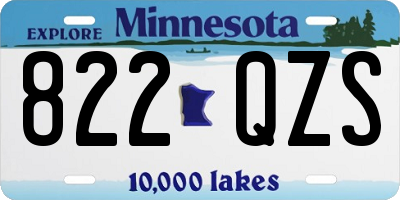 MN license plate 822QZS