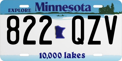 MN license plate 822QZV
