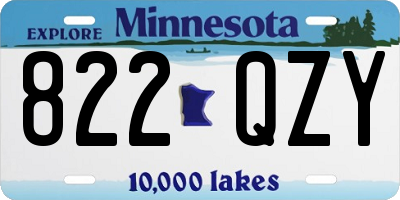 MN license plate 822QZY