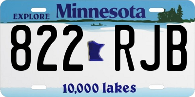 MN license plate 822RJB