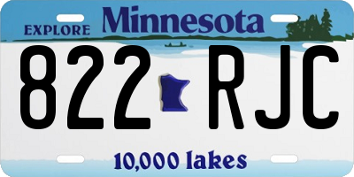 MN license plate 822RJC