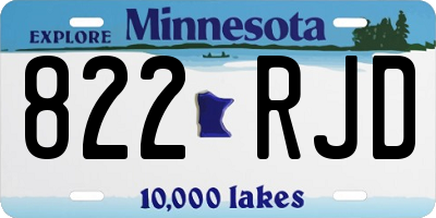 MN license plate 822RJD