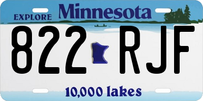 MN license plate 822RJF