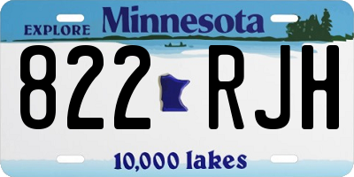 MN license plate 822RJH