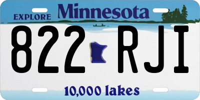 MN license plate 822RJI