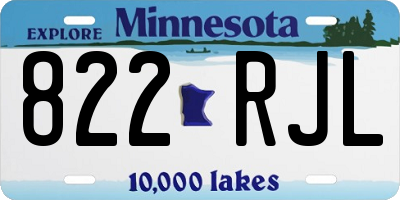 MN license plate 822RJL