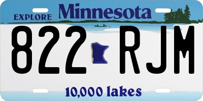 MN license plate 822RJM