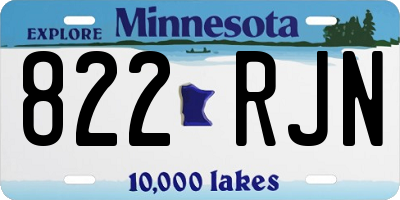 MN license plate 822RJN