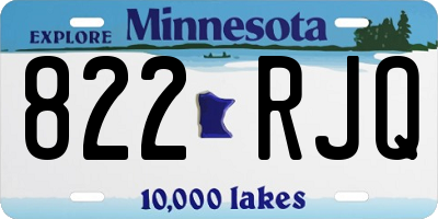 MN license plate 822RJQ