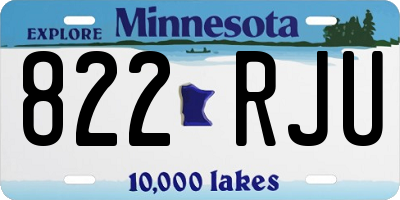 MN license plate 822RJU