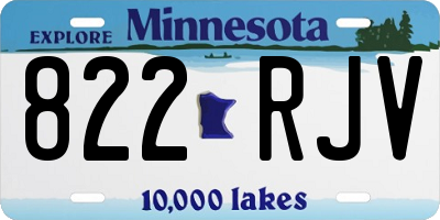 MN license plate 822RJV