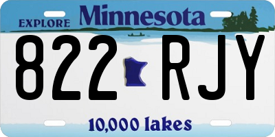 MN license plate 822RJY