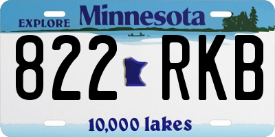 MN license plate 822RKB