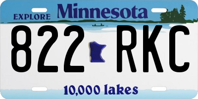 MN license plate 822RKC