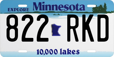MN license plate 822RKD