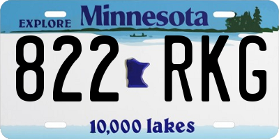MN license plate 822RKG