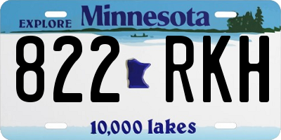 MN license plate 822RKH