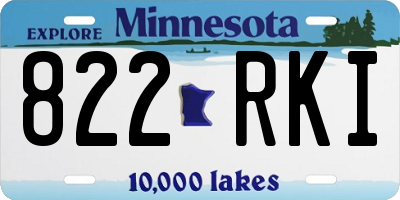 MN license plate 822RKI