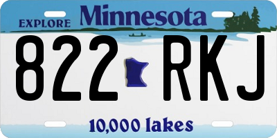 MN license plate 822RKJ