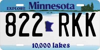 MN license plate 822RKK